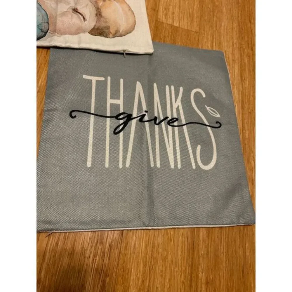 Autumn‎ Thanksgiving Pillow Covers Set Pumpkin Farmhouse Cottage Decor